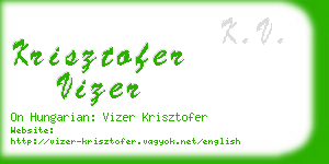 krisztofer vizer business card